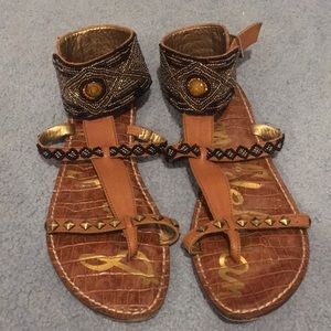 Sam Edelman Beaded Ankle Cuff Sandals